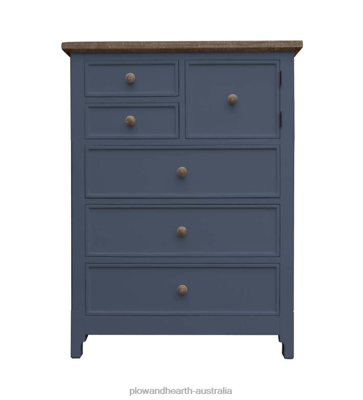 Plow & Hearth Laurel Ridge Farmhouse Collection Fletcher High Chest - Cocoa P22BD2083 Furniture
