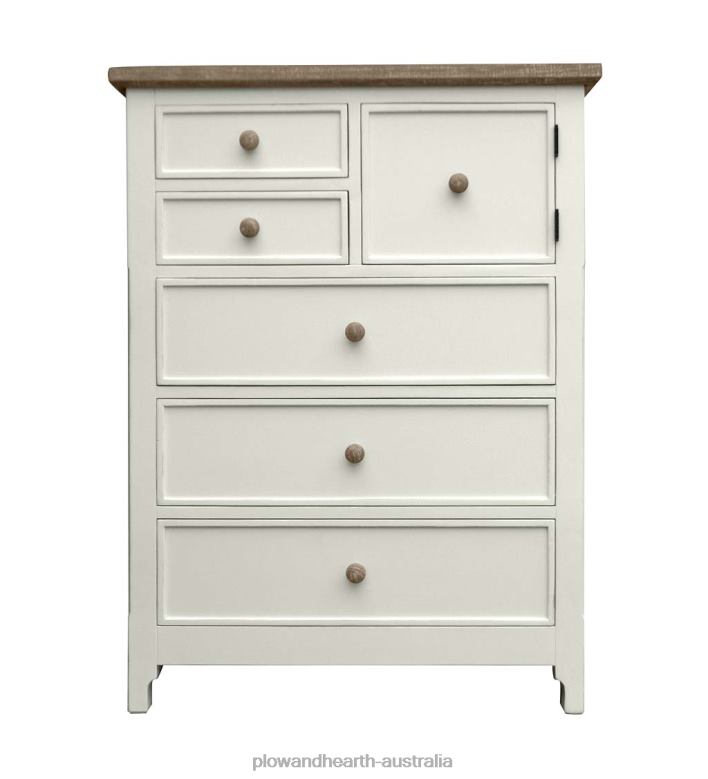 Plow & Hearth Laurel Ridge Farmhouse Collection Fletcher High Chest - Cocoa P22BD2083 Furniture