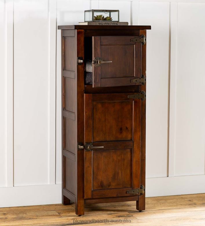 Plow & Hearth Portland Ice Box Wood Jelly Cabinet with Replica Hardware P22BD2077 Furniture