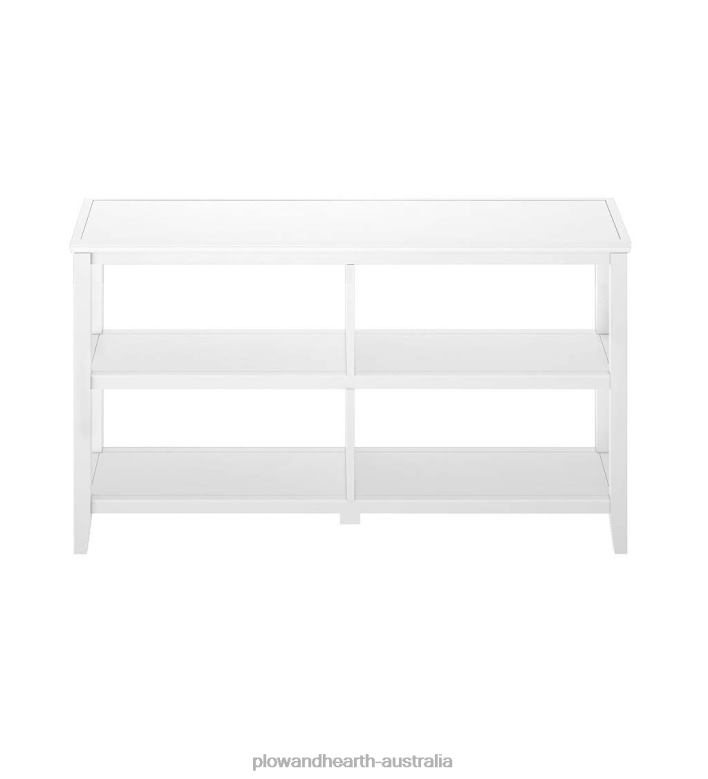 Plow & Hearth Farmhouse Two-Shelf Console Bookcase - Washed Gray P22BD2089 Furniture