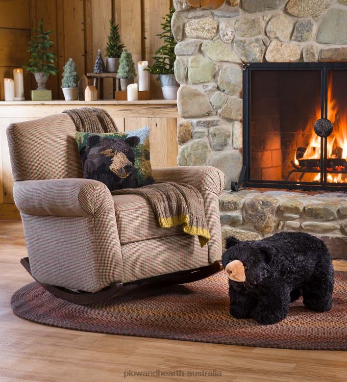 Plow & Hearth Black Bear Footstool P22BD2094 Furniture