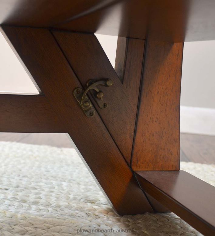 Plow & Hearth Reproduction Parawood Ben Franklin Convertible Ladder Chair - Chestnut P22BD2095 Furniture