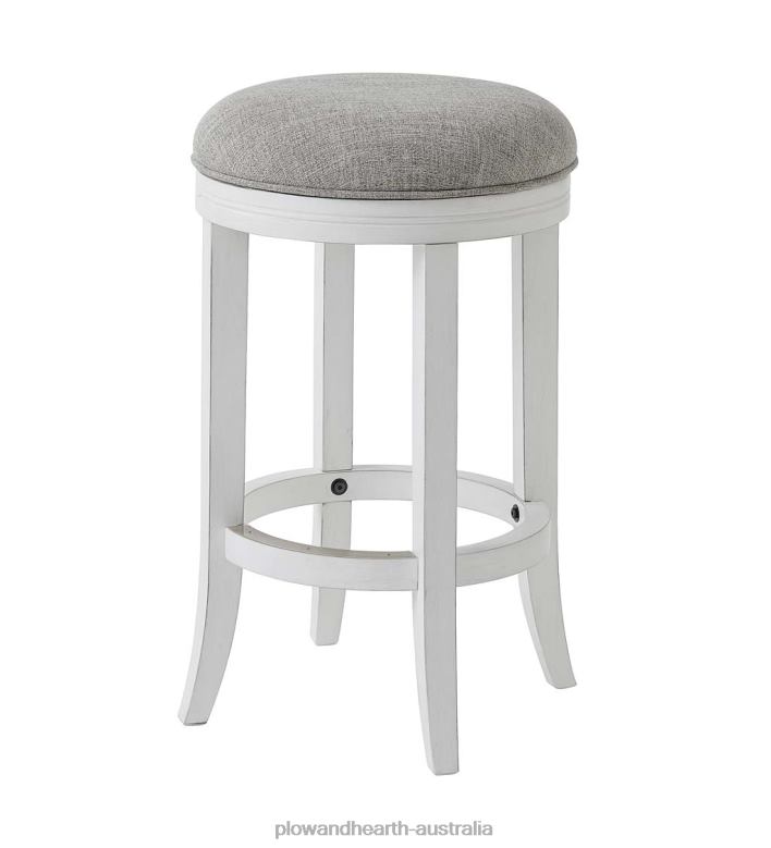 Plow & Hearth Callie Swivel Seat Barstool - White P22BD2049 Furniture