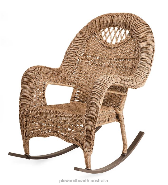 Plow & Hearth Prospect Hill Wicker Rocking Chair - Driftwood P22BD3262 Furniture