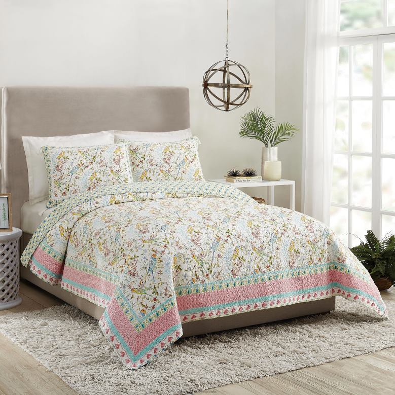 Plow & Hearth Ava Cotton Quilt 3-Piece Set - Full/Queen P22BD2666 Houseware
