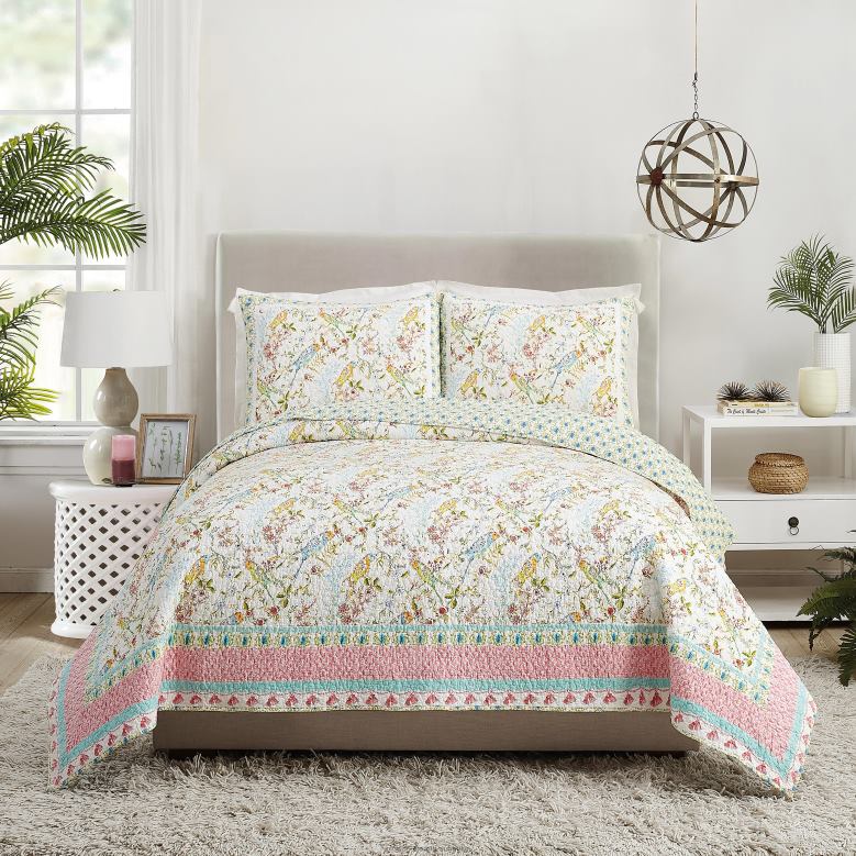 Plow & Hearth Ava Cotton Quilt 3-Piece Set - Full/Queen P22BD2666 Houseware