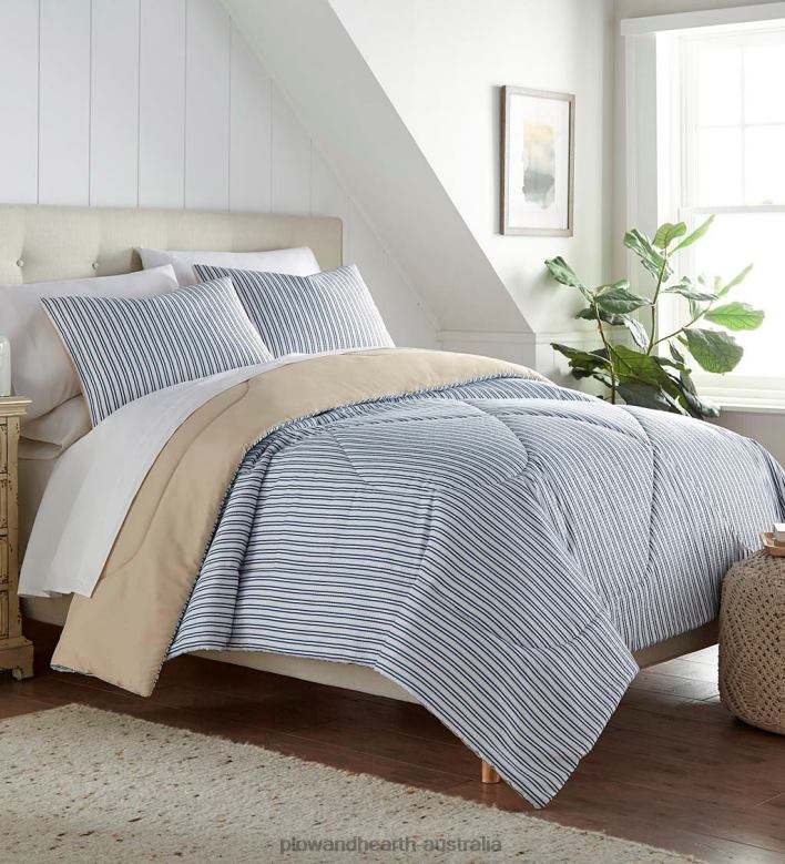 Plow & Hearth Emma Seersucker Comforter Set P22BD2673 Houseware
