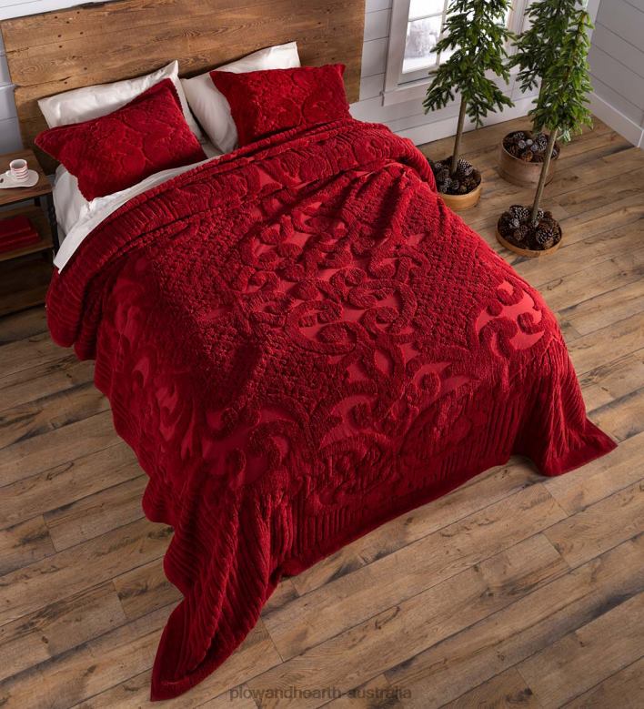 Plow & Hearth Juliet Tufted Cotton Chenille Bedding P22BD2652 Houseware