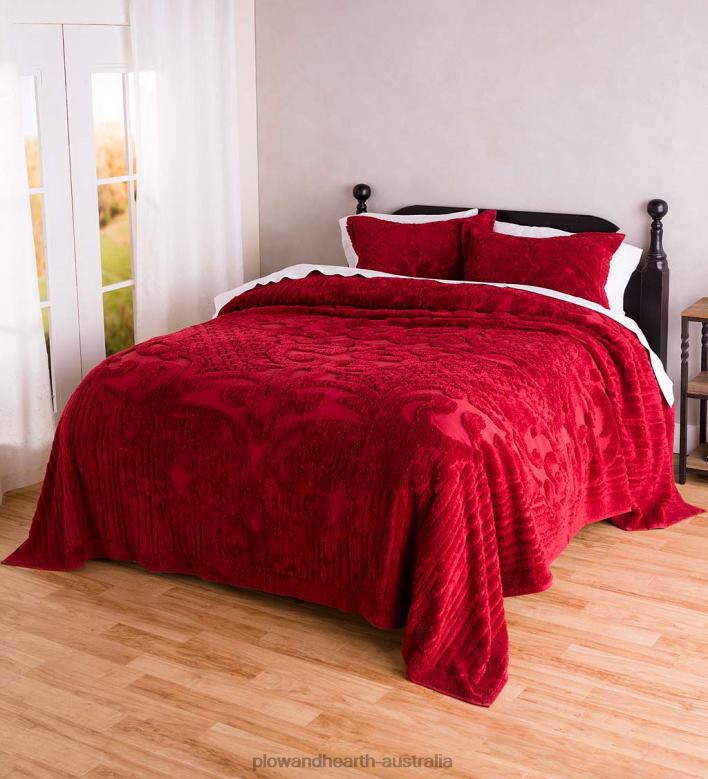Plow & Hearth Juliet Tufted Cotton Chenille Bedding P22BD2652 Houseware