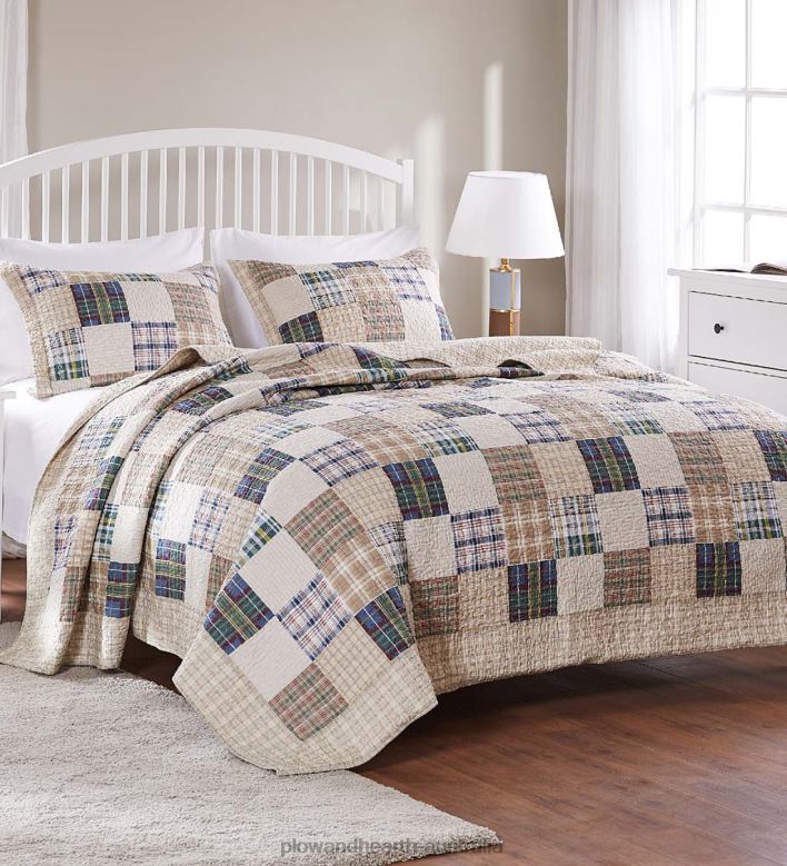 Plow & Hearth Sarah Cotton Quilted Bedding Set P22BD2661 Houseware