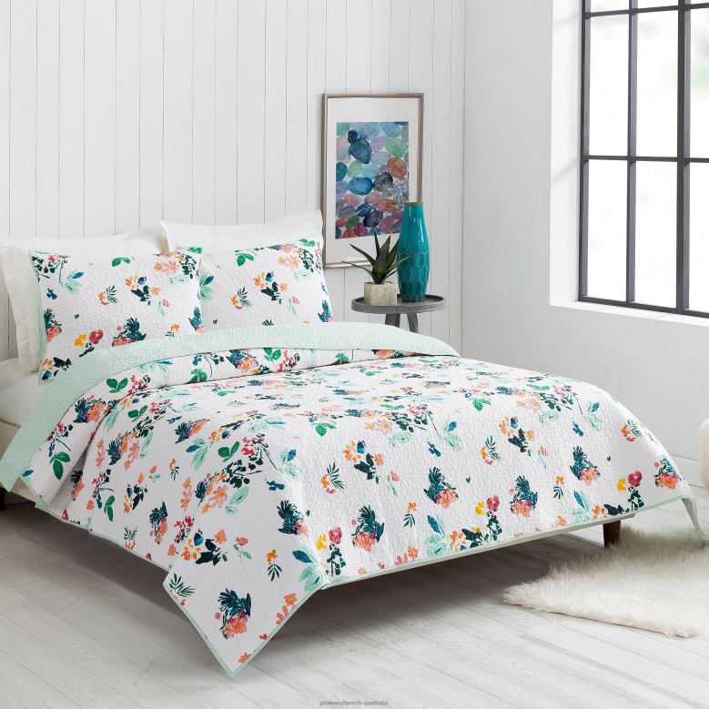 Plow & Hearth Violet Cotton Quilt Set - King P22BD2675 Houseware