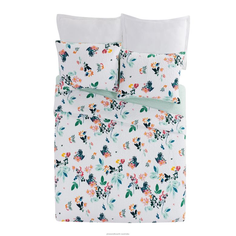 Plow & Hearth Violet Cotton Quilt Set - King P22BD2675 Houseware