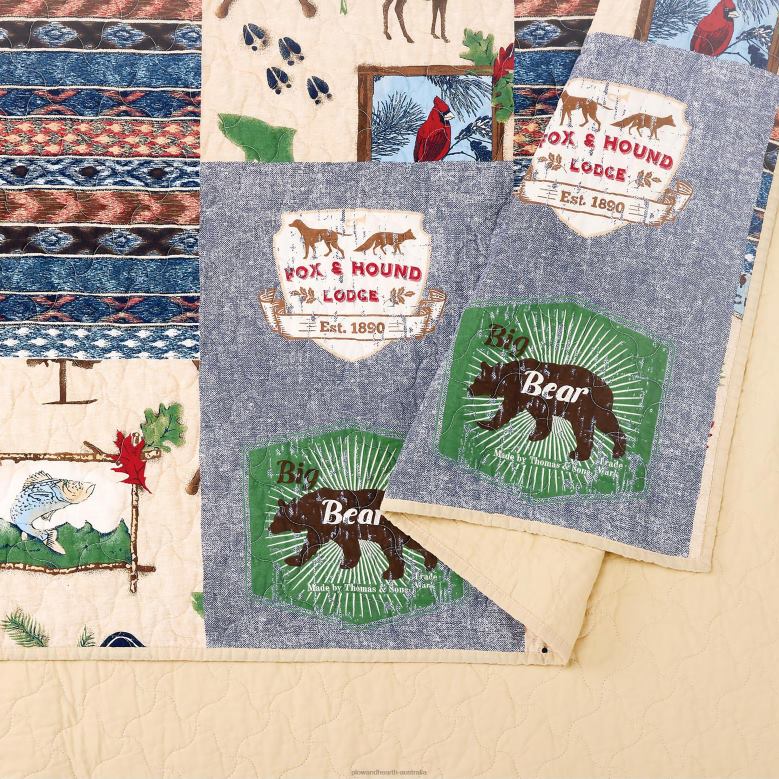 Plow & Hearth Wilderness Cotton Quilt 3-Piece Set - Full/Queen P22BD2658 Houseware