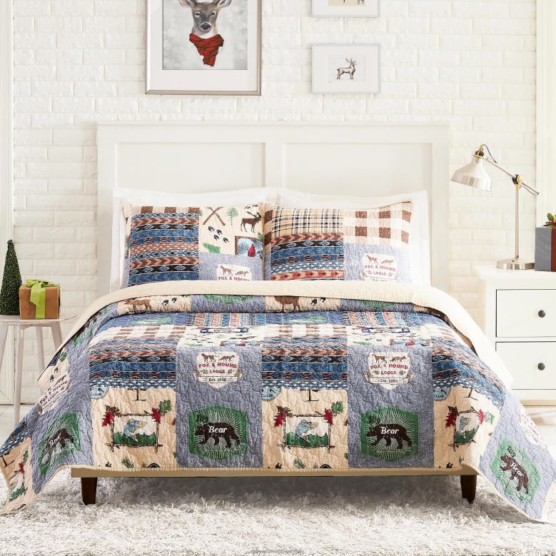 Plow & Hearth Wilderness Cotton Quilt 3-Piece Set - Full/Queen P22BD2658 Houseware
