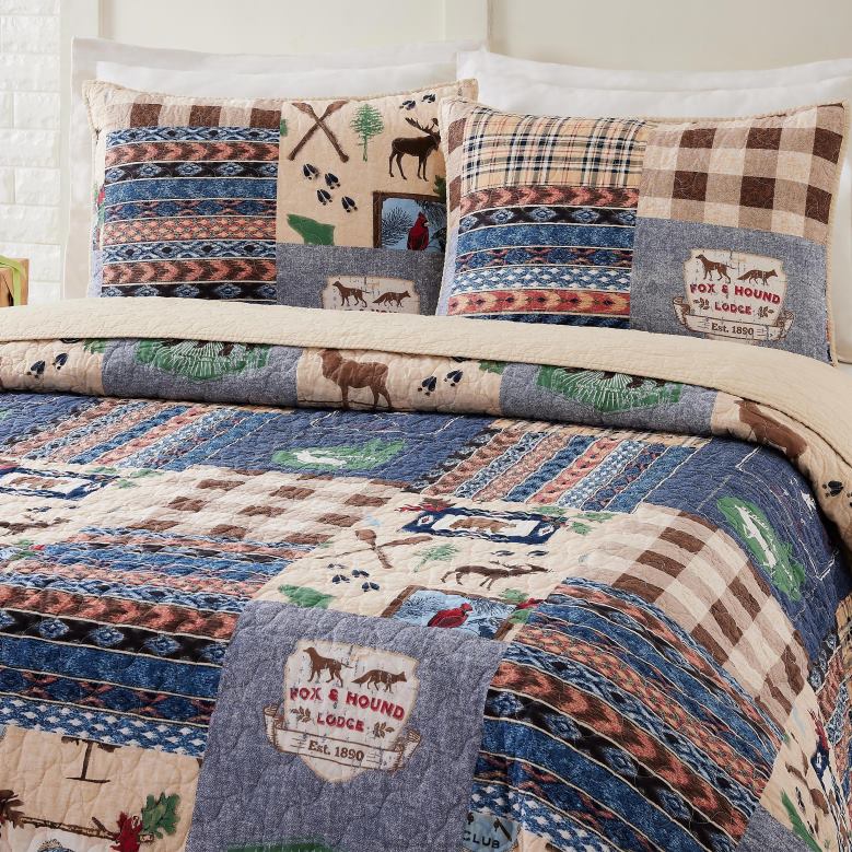 Plow & Hearth Wilderness Cotton Quilt 3-Piece Set - Full/Queen P22BD2658 Houseware
