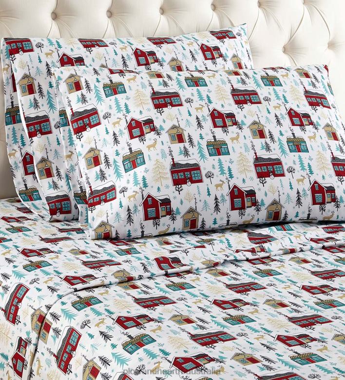 Plow & Hearth Cabins Micro Flannel Sheet Set P22BD2681 Houseware