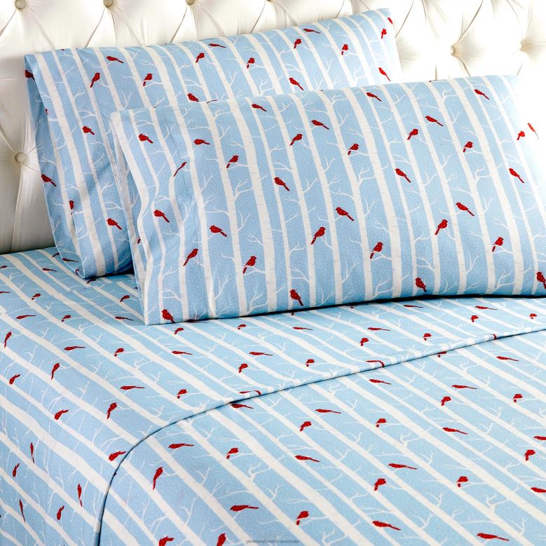 Plow & Hearth Printed Micro Flannel Sheet Set - Bark Plaid - Full P22BD2686 Houseware