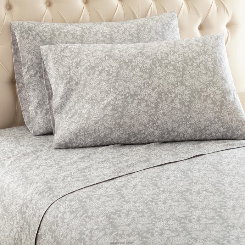 Plow & Hearth Printed Micro Flannel Sheet Set - Bark Plaid - Full P22BD2686 Houseware