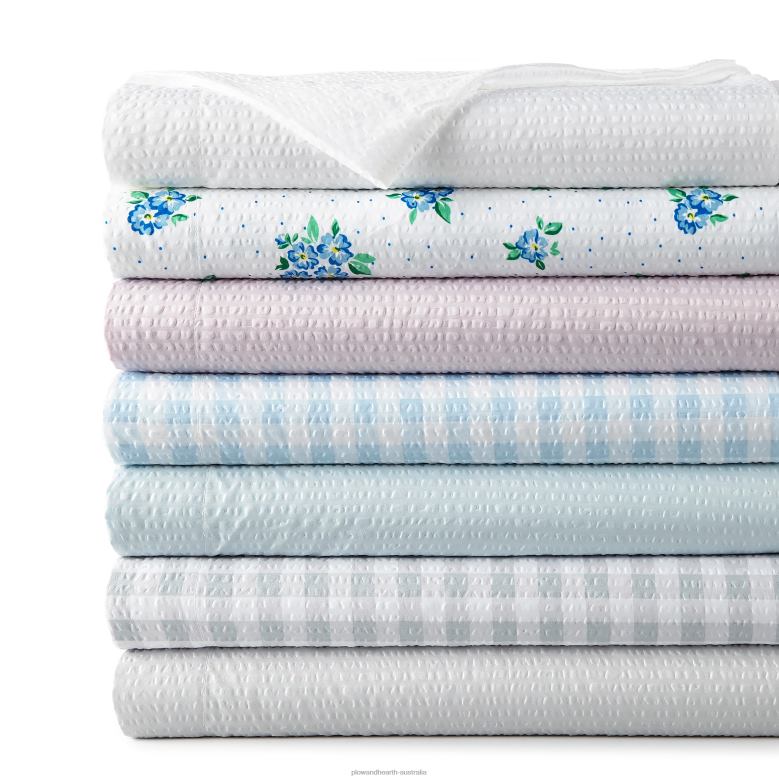 Plow & Hearth Vanessa Seersucker Sheet Set P22BD2682 Houseware