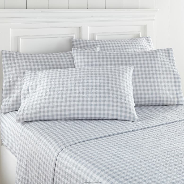 Plow & Hearth Vanessa Seersucker Sheet Set P22BD2682 Houseware