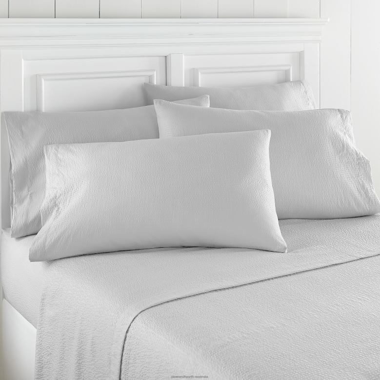 Plow & Hearth Vanessa Seersucker Sheet Set P22BD2682 Houseware