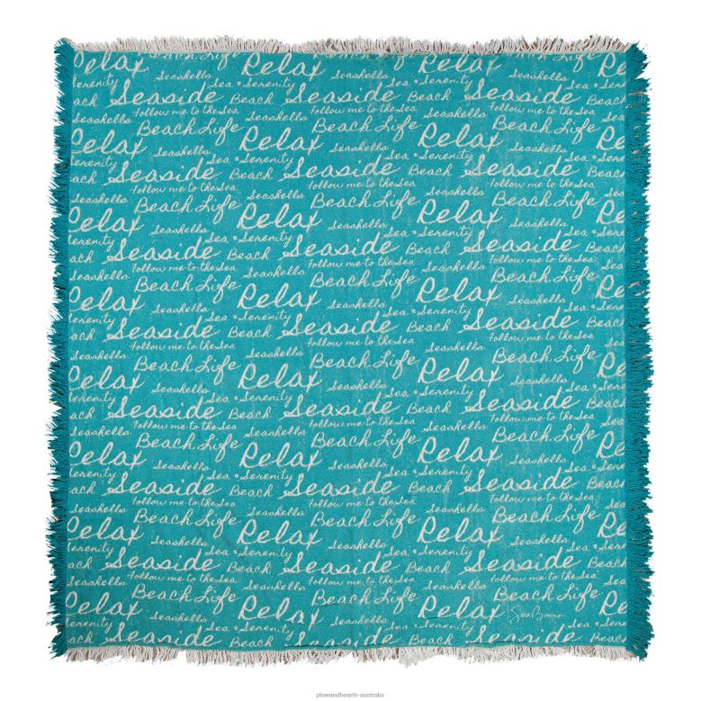 Plow & Hearth Beach Life Damask Tapestry Throw P22BD2697 Houseware
