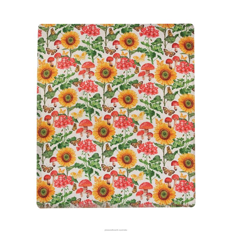 Plow & Hearth Botanicals and Butterflies Throw P22BD2693 Houseware