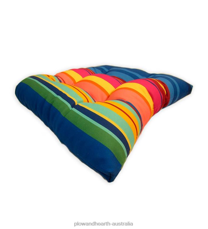 Plow & Hearth Classic Round Chair Cushion, 18dia. x 3- Palermo Stripe P22BD1520 Houseware