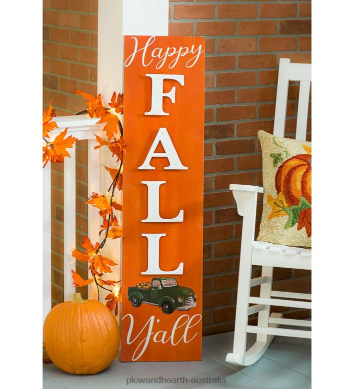 Plow & Hearth Double-Sided Fall/Holiday Greeting Wooden Standing Porch Leaner P22BD1490 Houseware