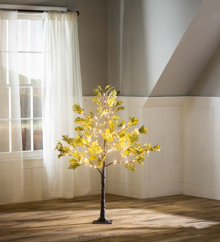 Plow & Hearth Indoor/Outdoor Electric Lighted Moss Oak Trees P22BD1587 Houseware
