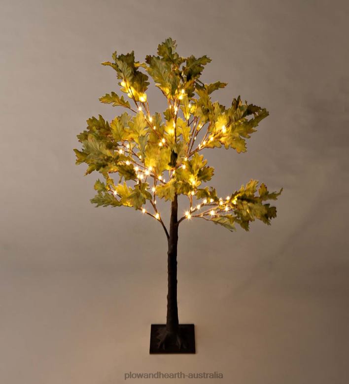 Plow & Hearth Indoor/Outdoor Electric Lighted Moss Oak Trees P22BD1587 Houseware