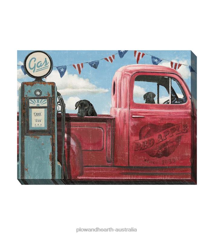 Plow & Hearth Take A Ride Indoor/Outdoor Canvas Wall Art P22BD1539 Houseware