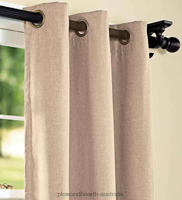 Plow & Hearth Homespun Grommet-Top Insulated Curtain, 63 L - Harvest P22BD3155 Houseware