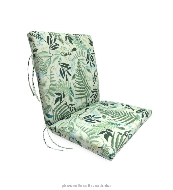 Plow & Hearth Classic Club Chair Cushion with Ties, 22x 44x 4- Palermo Stripe P22BD3139 Houseware