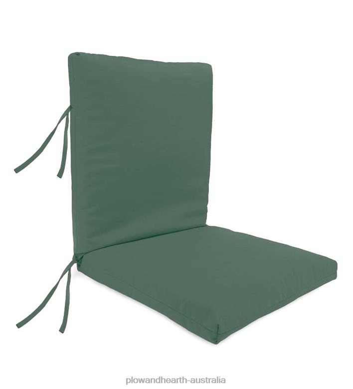 Plow & Hearth Classic Club Chair Cushion with Ties, 22x 44x 4- Palermo Stripe P22BD3139 Houseware