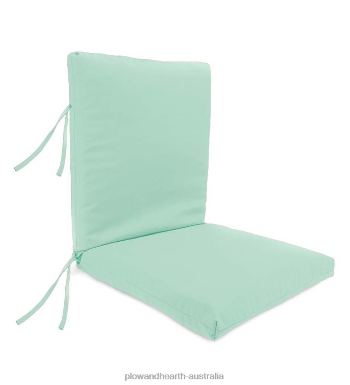 Plow & Hearth Classic Club Chair Cushion with Ties, 22x 44x 4- Palermo Stripe P22BD3139 Houseware