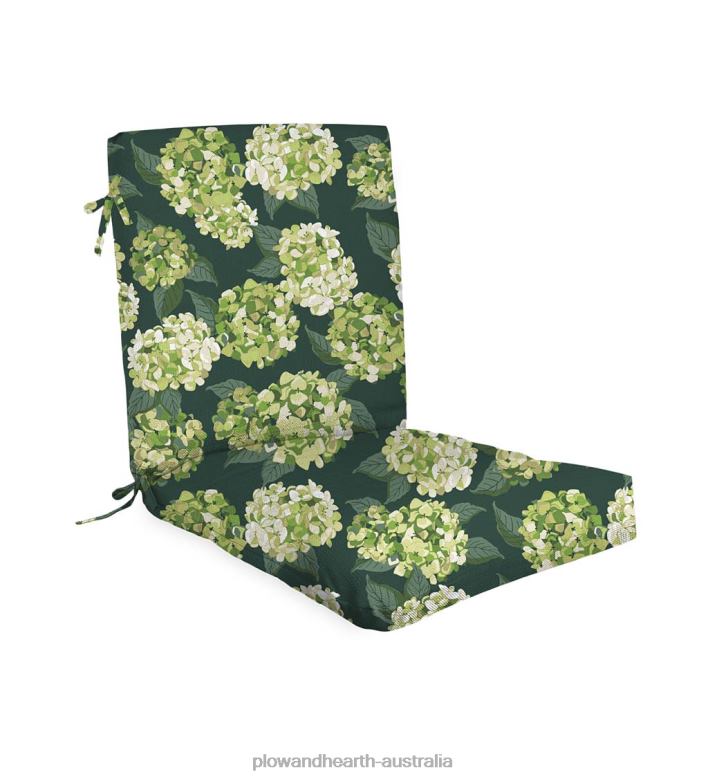 Plow & Hearth Classic Club Chair Cushion with Ties, 22x 44x 4- Palermo Stripe P22BD3139 Houseware