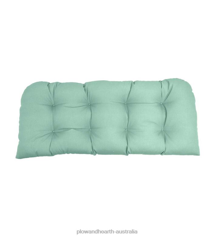 Plow & Hearth Classic Rounded Swing/Bench Cushion, 41 3/4x 18 3/4x 3- Tranquil Blue P22BD3128 Houseware