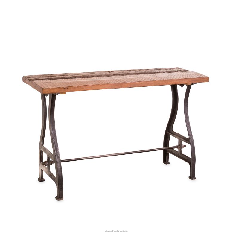 Plow & Hearth Birmingham Console Table in Reclaimed Wood and Metal P22BD1109 Houseware