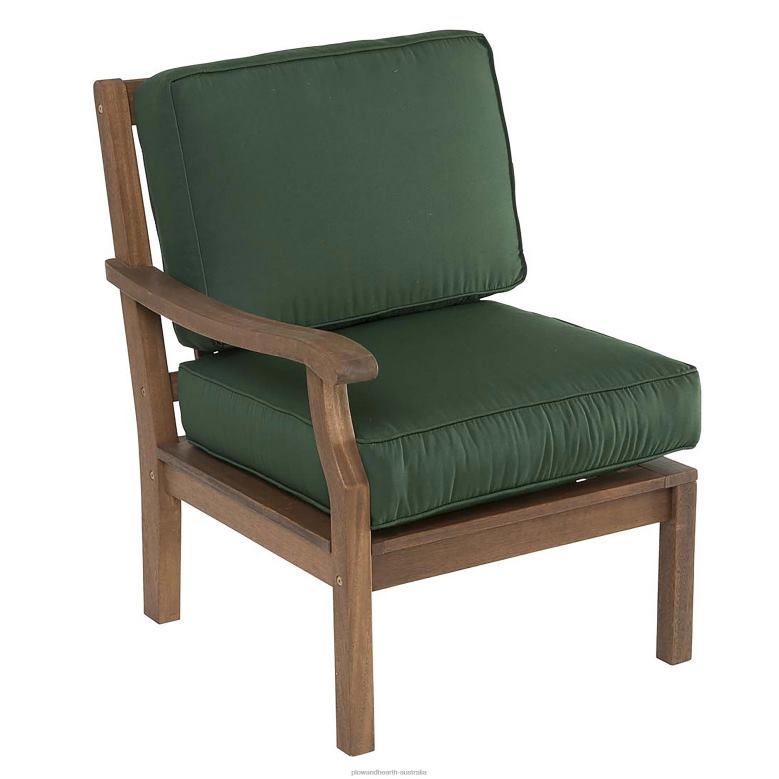 Plow & Hearth Claremont Sectional Chair with Right Arm with Cushions - Midnight Navy P22BD3212 Houseware