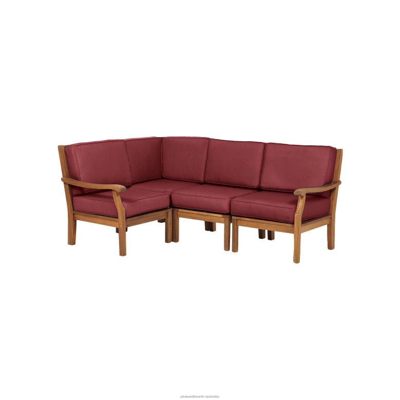 Plow & Hearth Claremont Sectional Chair with Right Arm with Cushions - Midnight Navy P22BD3212 Houseware