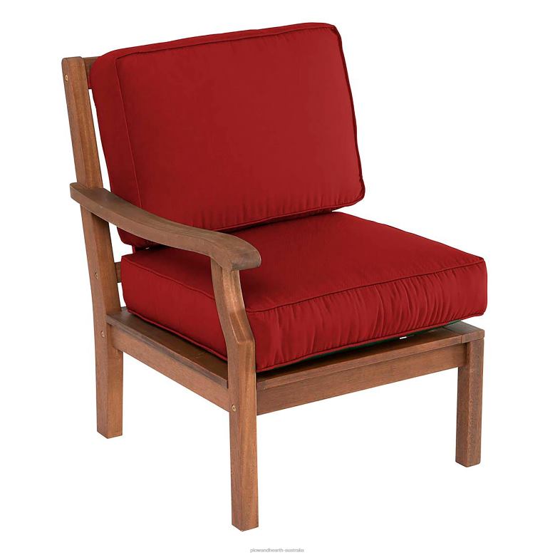 Plow & Hearth Claremont Sectional Chair with Right Arm with Cushions - Midnight Navy P22BD3212 Houseware