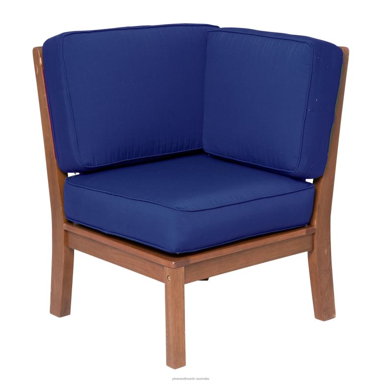 Plow & Hearth Claremont Sectional Chair with Right Arm with Cushions - Midnight Navy P22BD3212 Houseware