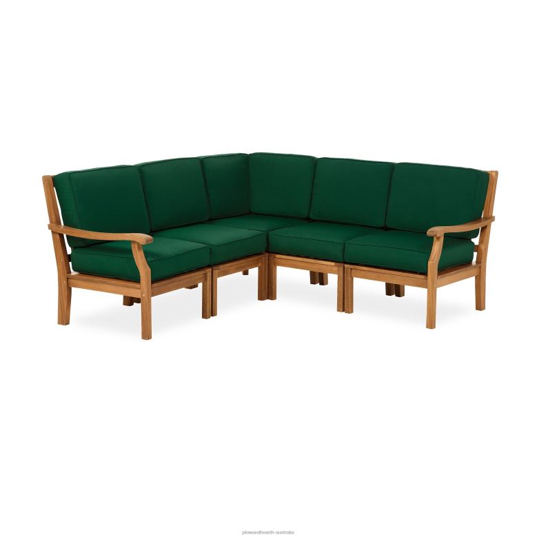 Plow & Hearth Claremont Sectional Chair with Right Arm with Cushions - Midnight Navy P22BD3212 Houseware