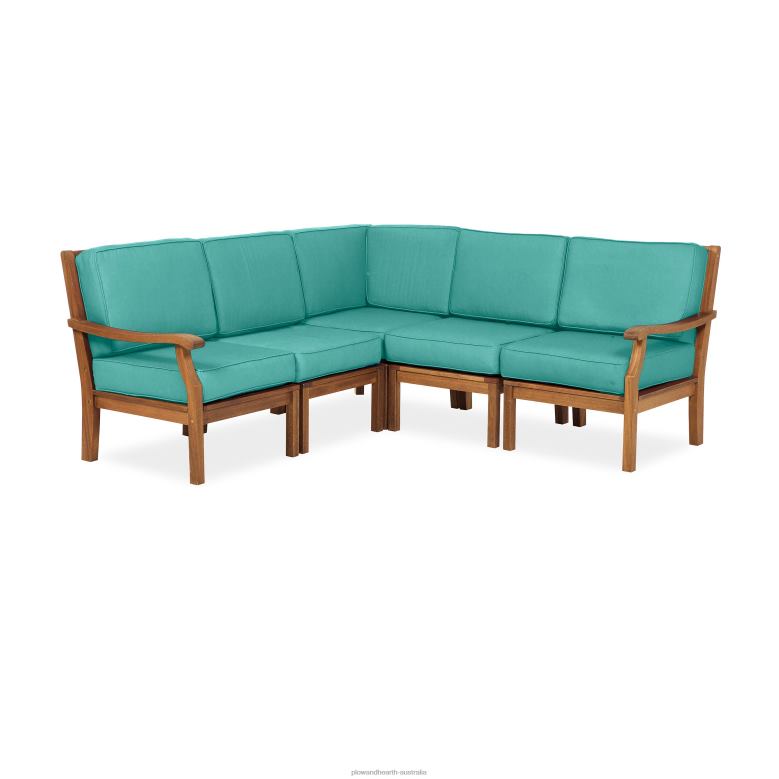 Plow & Hearth Claremont Sectional Chair with Right Arm with Cushions - Midnight Navy P22BD3212 Houseware