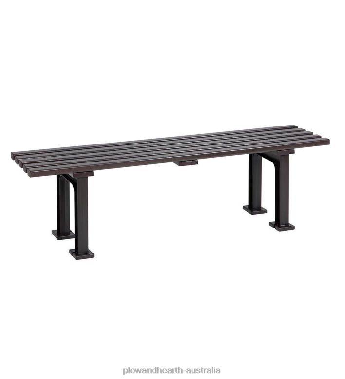 Plow & Hearth Commercial-Grade Weatherproof Backless Garden Bench - White P22BD1131 Houseware