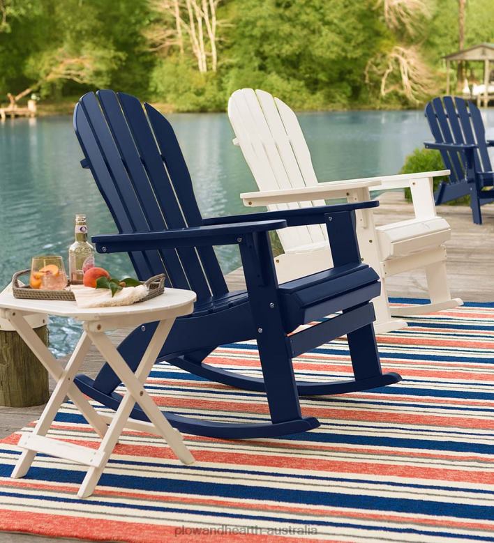 Plow & Hearth Eucalyptus Wood Adirondack Rocking Chair - White P22BD1128 Houseware