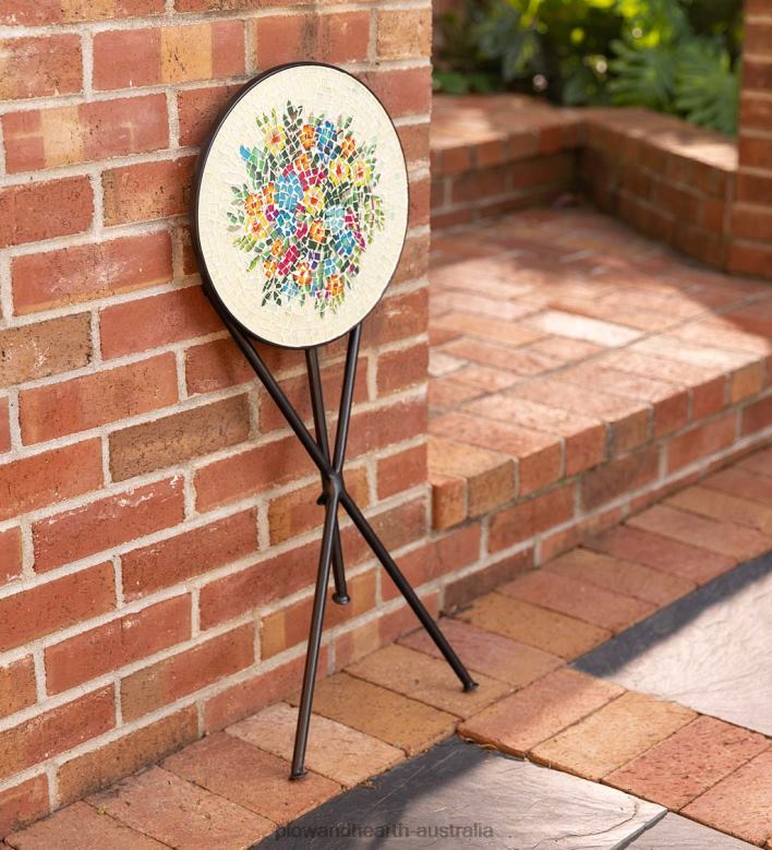 Plow & Hearth Indoor/Outdoor Flower Bouquet Folding Side Table P22BD1175 Houseware