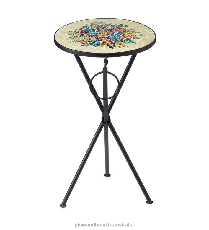 Plow & Hearth Indoor/Outdoor Flower Bouquet Folding Side Table P22BD1175 Houseware