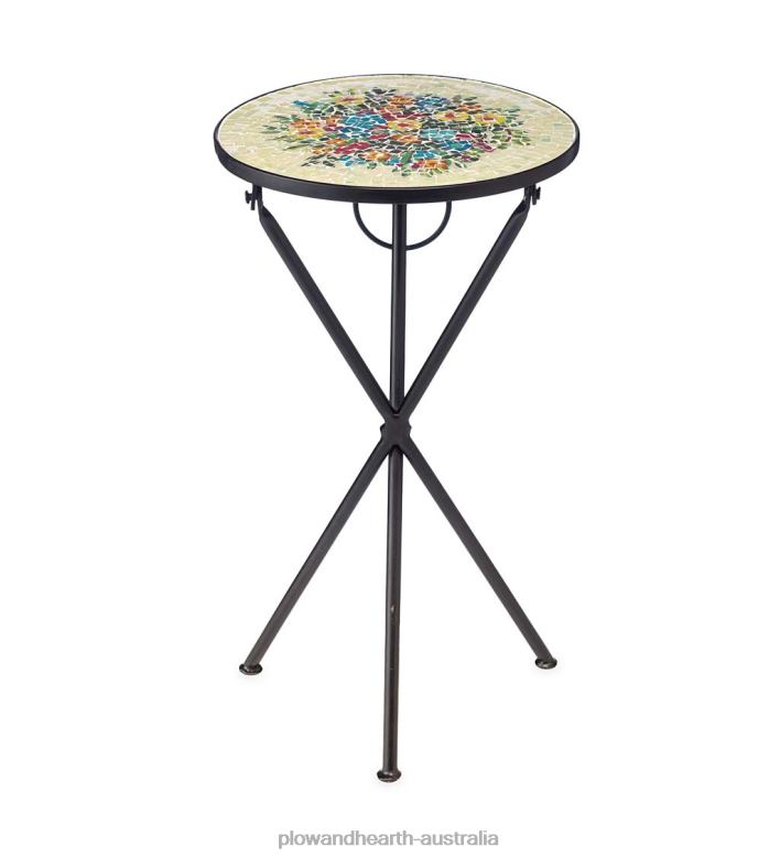Plow & Hearth Indoor/Outdoor Flower Bouquet Folding Side Table P22BD1175 Houseware